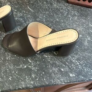 Dark brown  block heel. NWOT